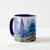 De parochiekerk. Gepersonaliseerde Larkspur, Larks Mok (Voorkant links)