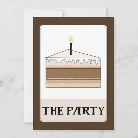 DE PARTIJ Tarot Stijl Verjaardag Cake Slice Party Kaart (Voorkant)