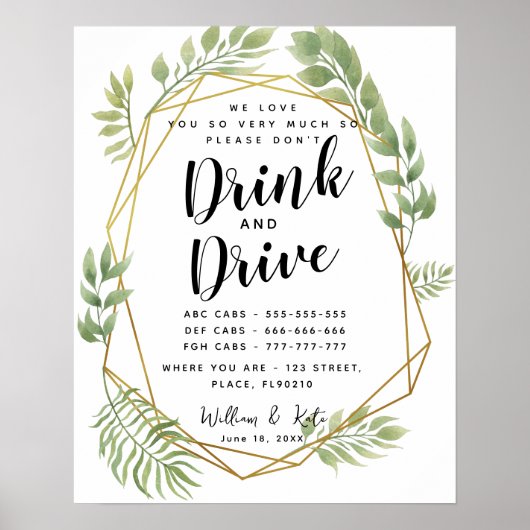 De partij Taxis van het kristal drink en drijft ge Poster (Voorkant)