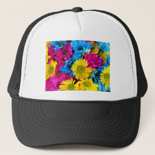 De Partij van de Douche van Daisy Flowers Blossoms Trucker Pet