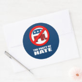 De Partij van de Haat Ronde Sticker (Envelop)