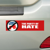 De Partij van de Hate Bumpersticker (Op auto)