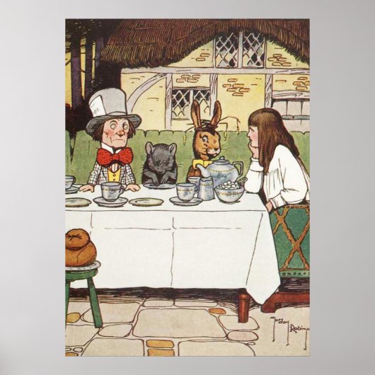 De partij van de Mad Tea Poster (Voorkant)