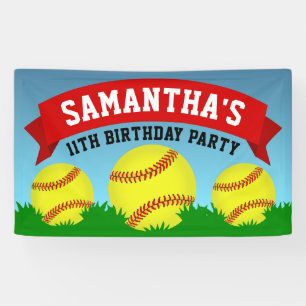 De Partij van de Verjaardag van het softball Spandoek