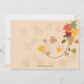 De Partij van het Diner van de Thanksgiving van de Kaart (Achterkant)