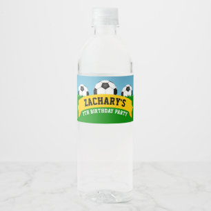 De Partij van het voetbal Waterfles Etiket