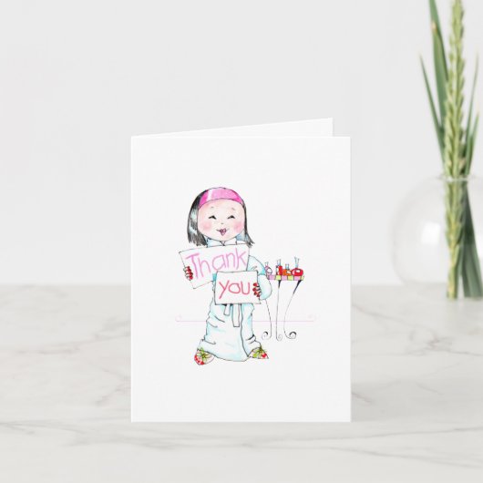 De Partij van Spa'thday dankt u nota neemt van Bedankkaart (Voorkant)