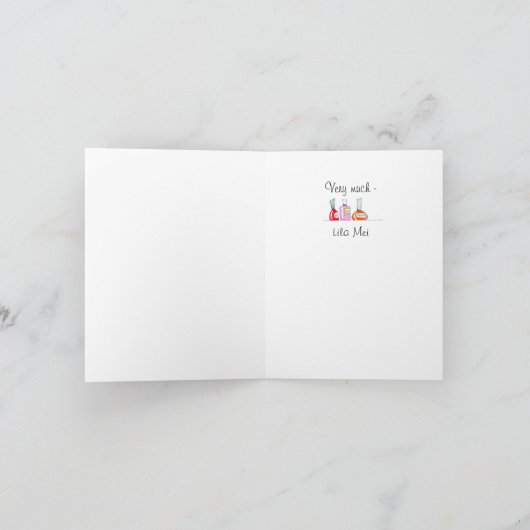 De Partij van Spa'thday dankt u nota neemt van Bedankkaart (Binnen)