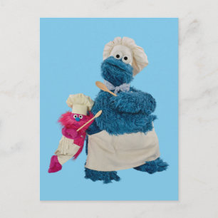 De partners van de voedseltruck van Cookie Monster Briefkaart