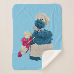 De partners van de voedseltruck van Cookie Monster Sherpa Deken