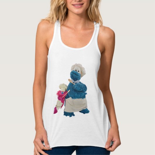 De partners van de voedseltruck van Cookie Monster Tanktop (Voorkant)