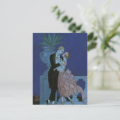 De  Passen getrouwd van de Deco van de Kunst spare Aankondigingskaart (Staand voorkant)