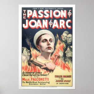 De passie van Joan of Arc Movie Promotional Ad Poster