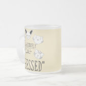 De "passief geobsedeerde kat" matglas koffiemok (Voorkant links)