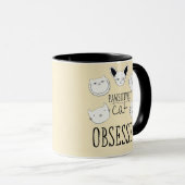 De "passief geobsedeerde kat" mok (Voorkant rechts)