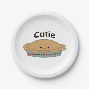 De Pastei van Cutie Papieren Bordje
