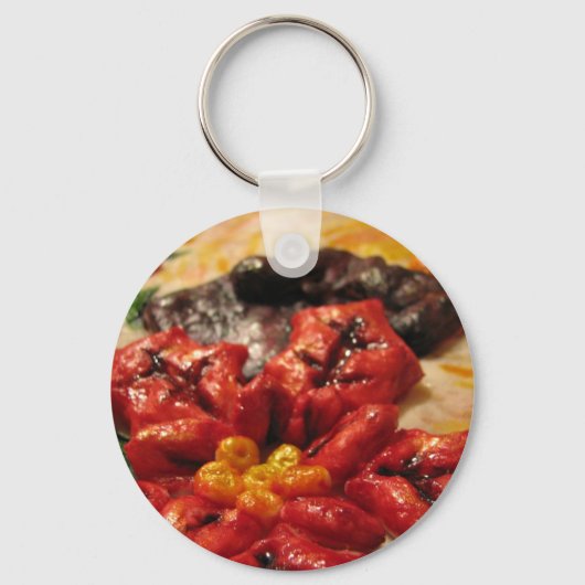 De Pastei van de kaars Sleutelhanger (Voorkant)