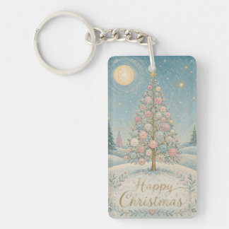 De Pastel Zonnewende Boom Sleutelhanger