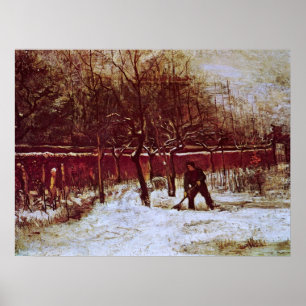 De pastorie tuin in Nuenen door Vincent van Gogh Poster