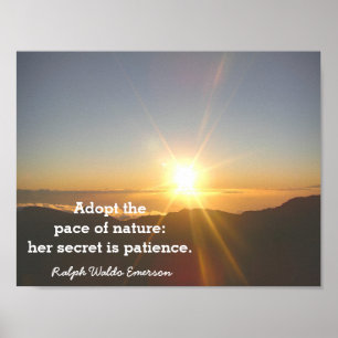 De Patience of Natuur - Emerson quote - print