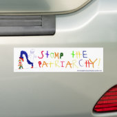 De patriarchie omvormen bumpersticker (Op auto)