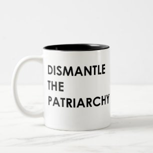 de patriarchie ontmantelen tweekleurige koffiemok