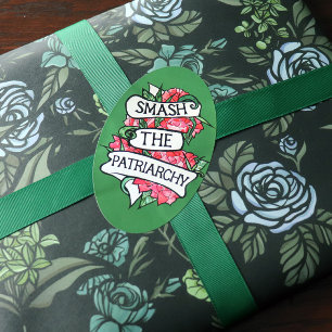 De patriarchie smash ovale sticker
