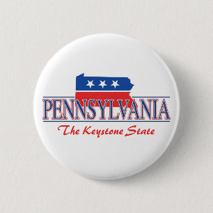 De Patriottische Buttonnen van Pennsylvania Ronde Button 5,7 Cm
