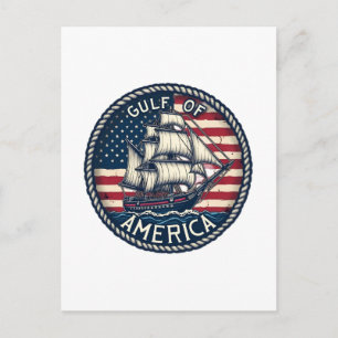De patriottische Golf van Amerika Feestdagenkaart