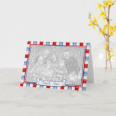 De patriottische Rode, Witte en Blauwe Kaart van (Gele Bloem)