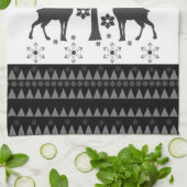 De patronen van Kerstmis Theedoek (Gevouwen)