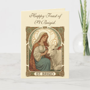 De Patroonheilige van Melkmeisjes St Brigid Kaart