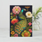 De pauw | Modern Haeckel Custom Kaart (Staand voorkant)