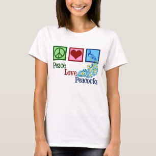 De Pauwen van de Liefde van de vrede T-shirt
