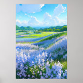 De Peaceful Blue Valley Poster (Voorkant)