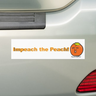 De Peach Bumpersticker afzetten