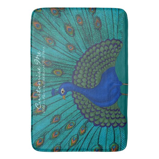 De Peacock Badmat (Voorkant Verticaal)
