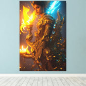 De Peacock Dragon 008 Canvas Afdruk (Insitu (Houten vloer))