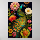 De Peacock | Modern Haeckel Poster (Voorkant)