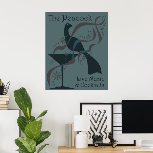 De Peacock Poster (Thuiskantoor)