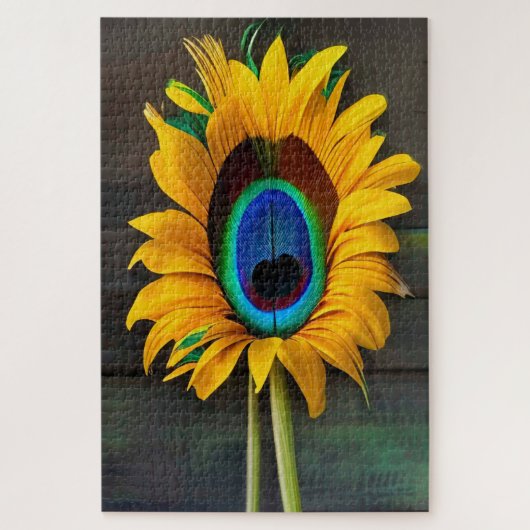 De Peacock SunFeather Flower Legpuzzel (Verticaal)