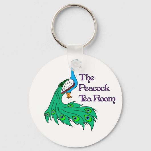 De Peacock Tea Room Logo sleutelhanger (Voorkant)
