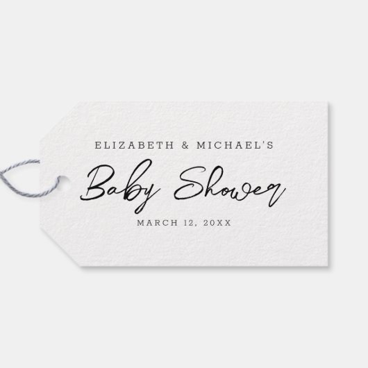 De Peanuts-bende | Baby Shower Cadeaulabel (Achterkant Horizontaal)