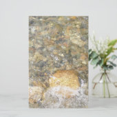 De Pebbles Brown en Gray Natural Abstract Briefpapier (Staand voorkant)