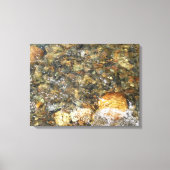 De Pebbles Brown en Gray Natural Abstract Canvas Afdruk (Voorkant)
