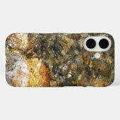 De Pebbles Brown en Gray Natural Abstract Case-Mate iPhone Case (Achterkant (horizontaal))