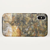 De Pebbles Brown en Gray Natural Abstract Case-Mate iPhone Case (Achterkant (horizontaal))