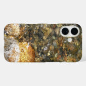De Pebbles Brown en Gray Natural Abstract Case-Mate iPhone Case (Achterkant (horizontaal))