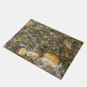 De Pebbles Brown en Gray Natural Abstract Deurmat (Schuin)