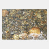 De Pebbles Brown en Gray Natural Abstract Inpakpapier Vel (Voorkant)